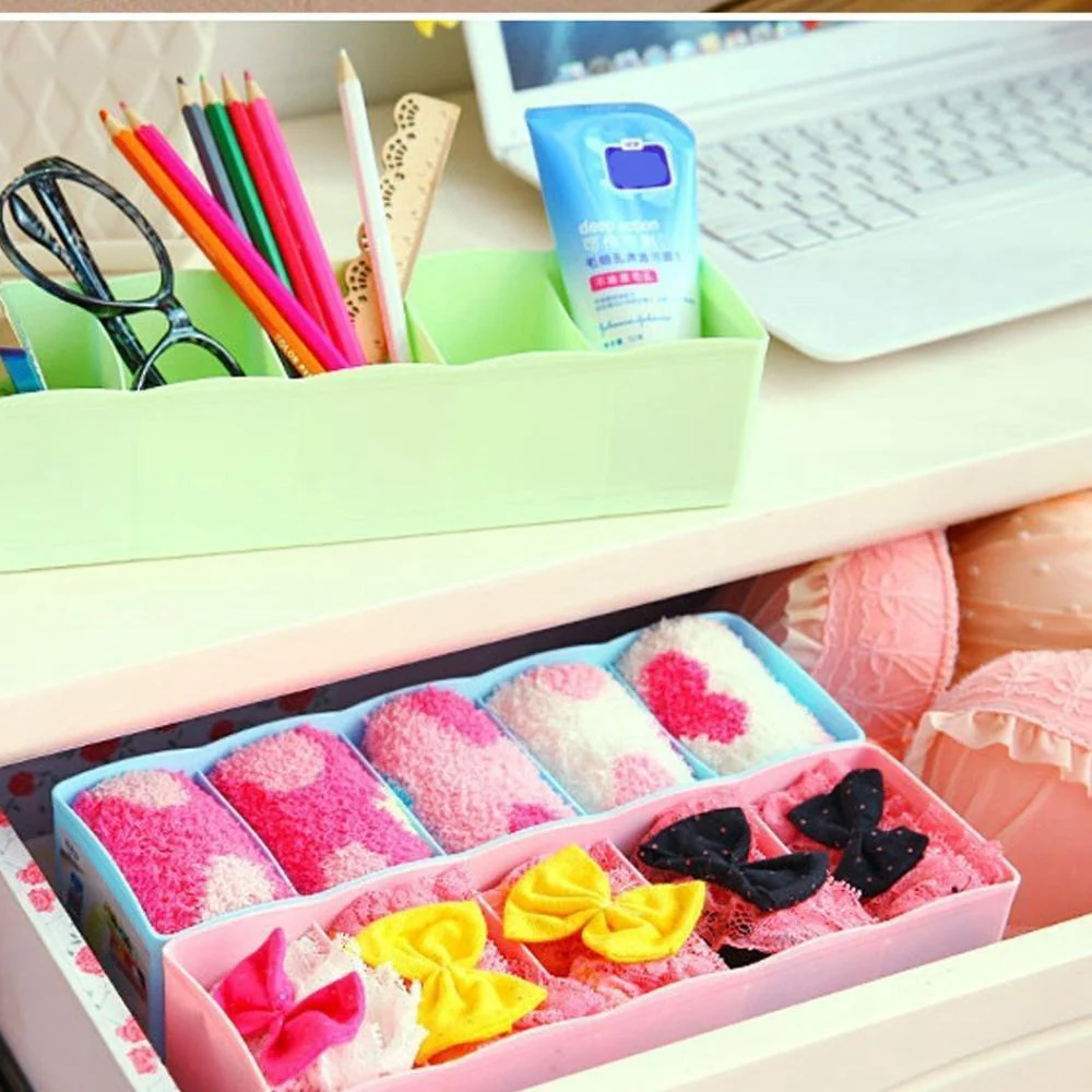 5 Compartments Socks / Handkerchief / Underwear Storage Box, Socks tray (pack of 2) - Image 6