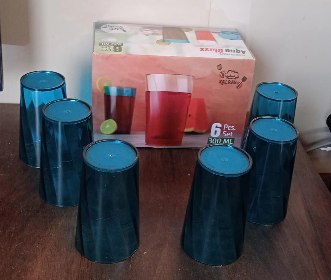 Premium 300ml Transparent Glass Set for Water, Juice & Cocktails (Set of 6) - Image 8
