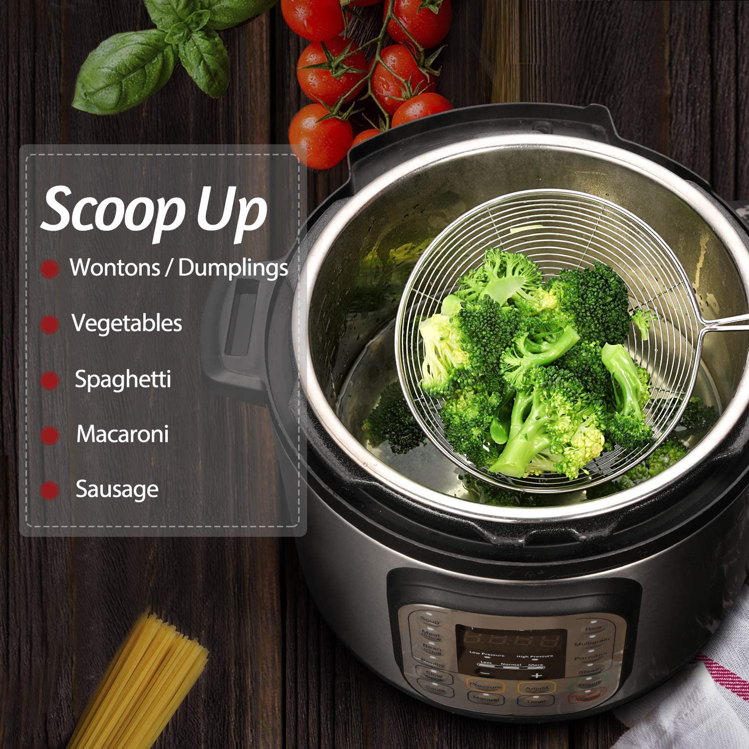 Round Stainless Steel Deep Fry  / Mesh Strainer - Image 9