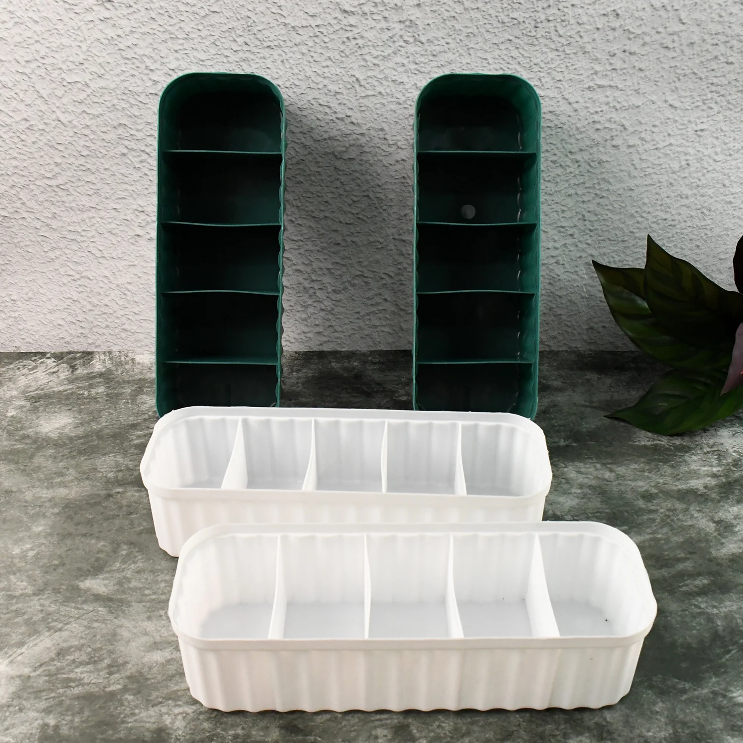 5 Compartments Socks / Handkerchief / Underwear Storage Boxes, Socks tray (pack of 4) - Image 3