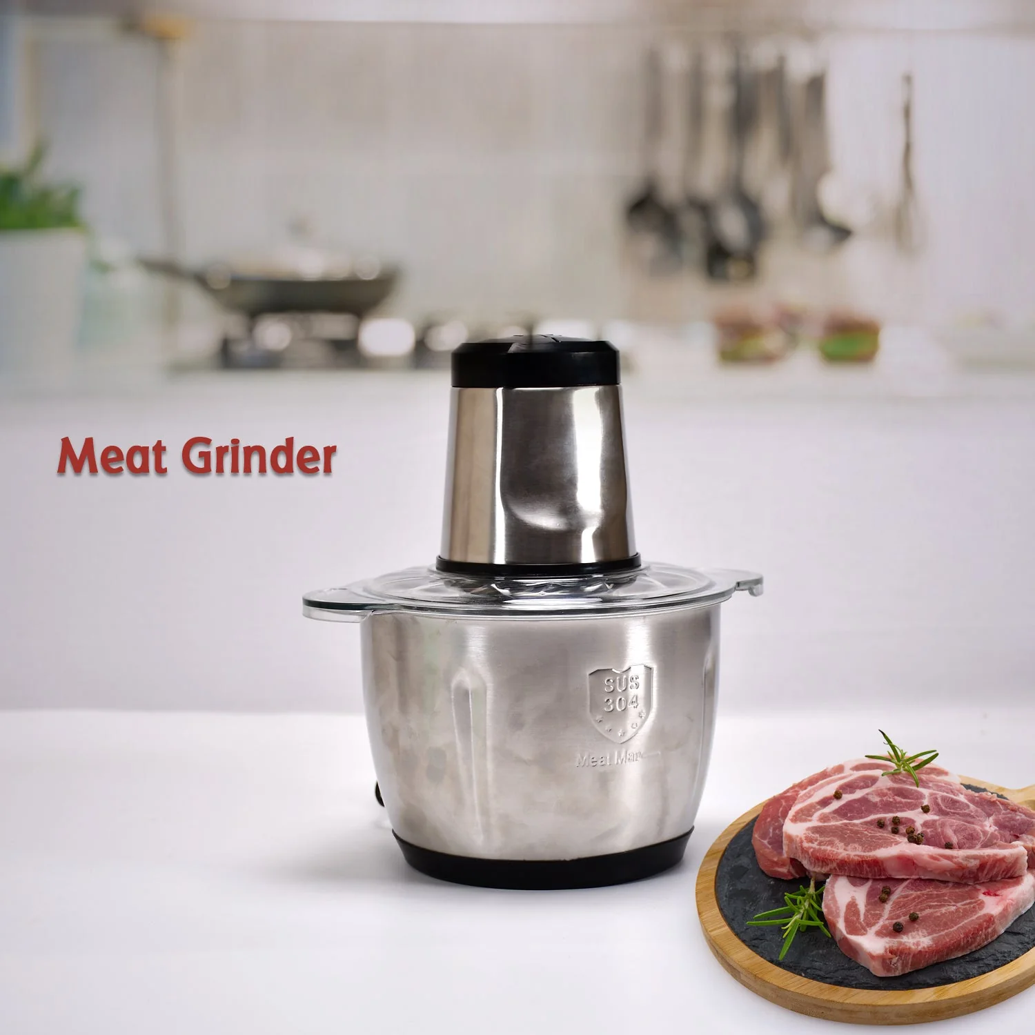 Stainless Steel Electric Meat Grinders with Bowl Heavy (3L) - Image 5