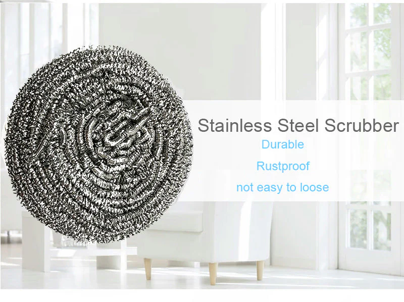 Round Shape Stainless Steel Scrubber (Pack of 6) - Image 3