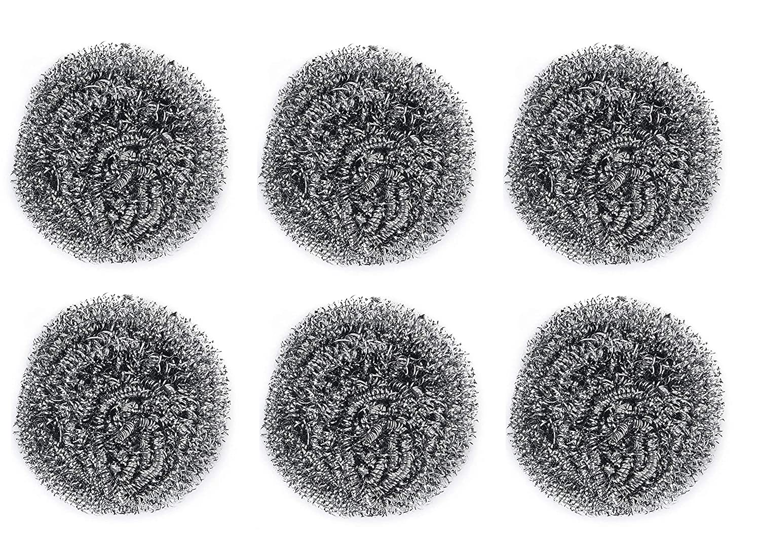 Round Shape Stainless Steel Scrubber (Pack of 6) - Image 5