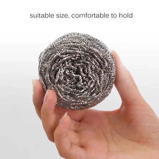 Round Shape Stainless Steel Scrubber (Pack of 6) - Image 6
