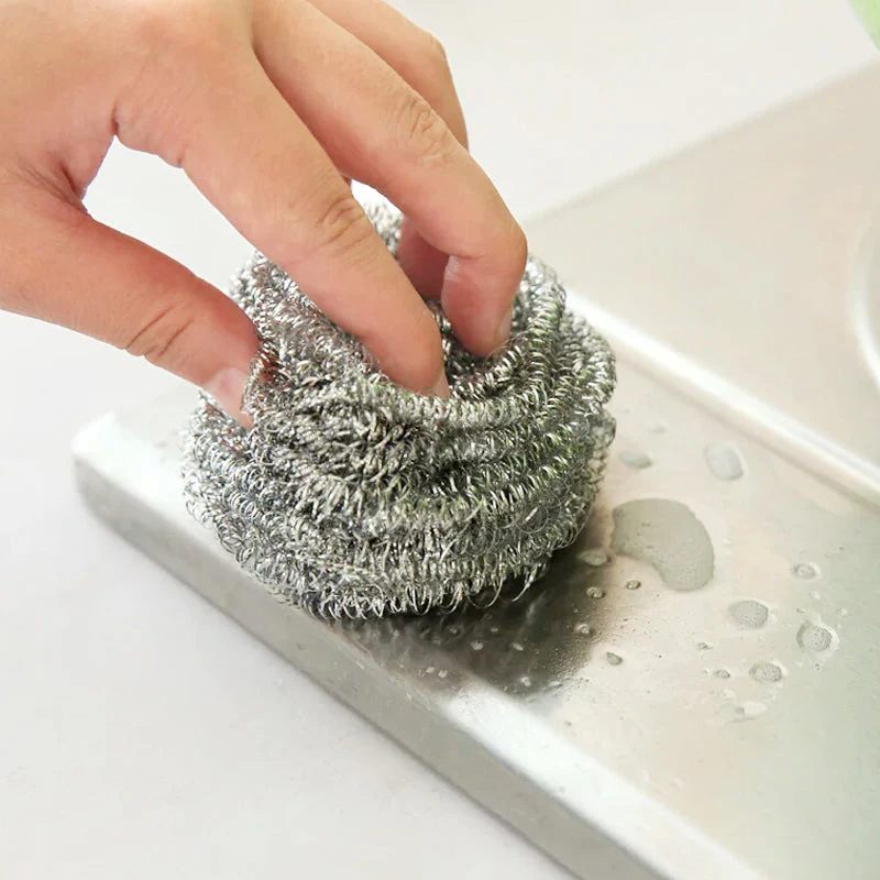 Round Shape Stainless Steel Ball Scrubber (Pack of 12) - Image 3