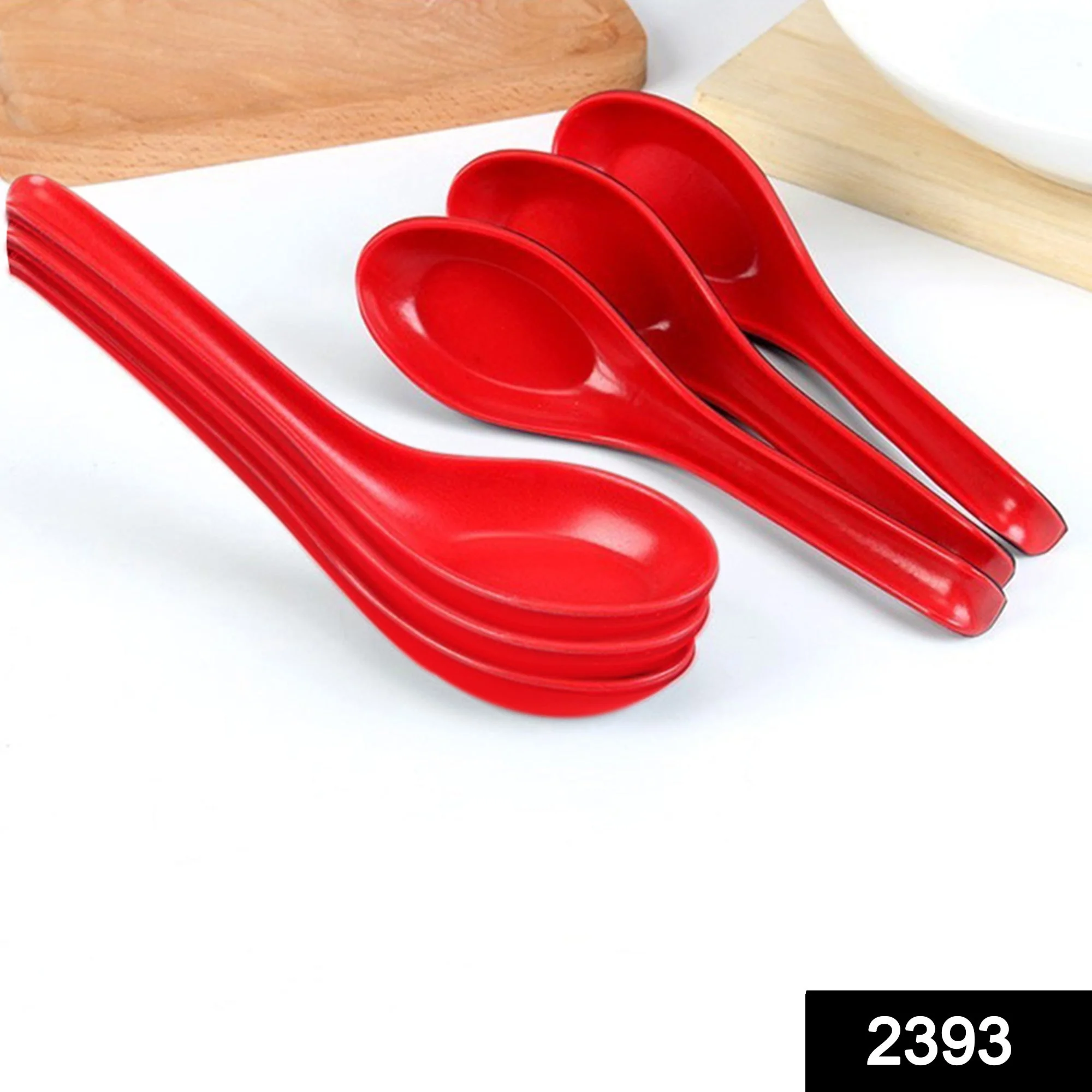Microwave Safe, Unbreakable, Colorful Soup / Dessert Spoons, Food Grade Set of 6 Pcs - Image 2