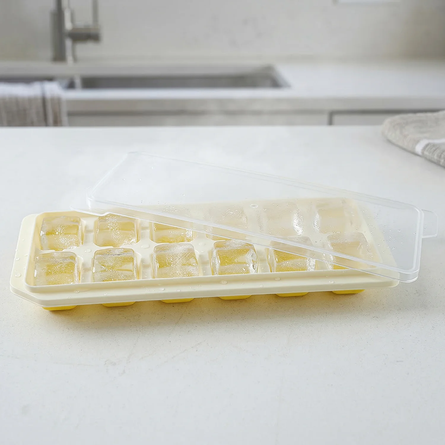 24 Grid Pop Up Ice Cube Tray Set with Lid (2 Pc Set) - Image 7