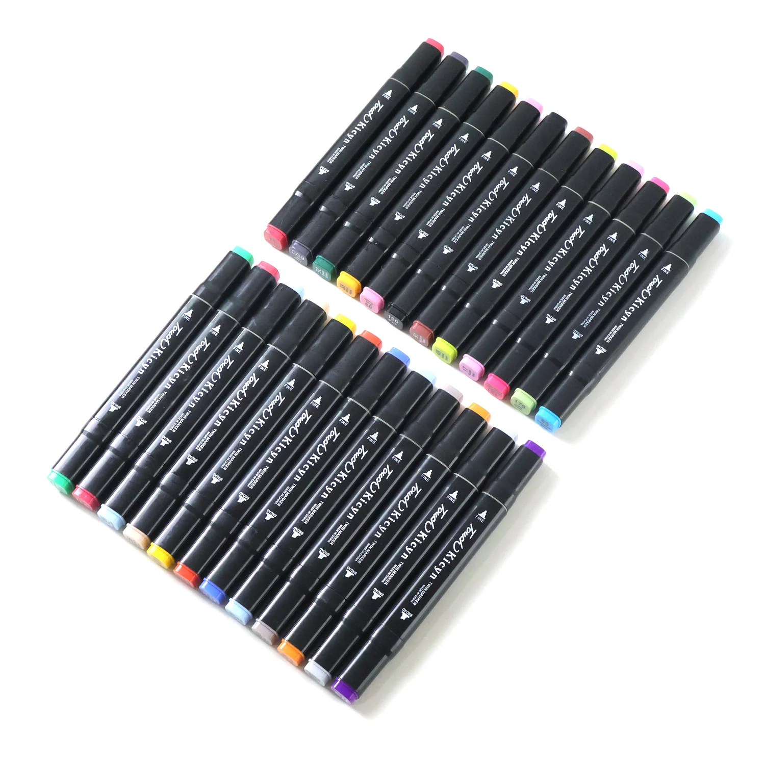 24 Pc Dual Tip Sketch Marker Pen Set With Storage Pouch - Image 4