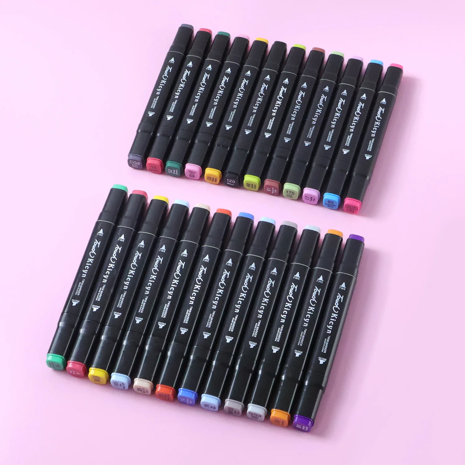 24 Pc Dual Tip Sketch Marker Pen Set With Storage Pouch - Image 6