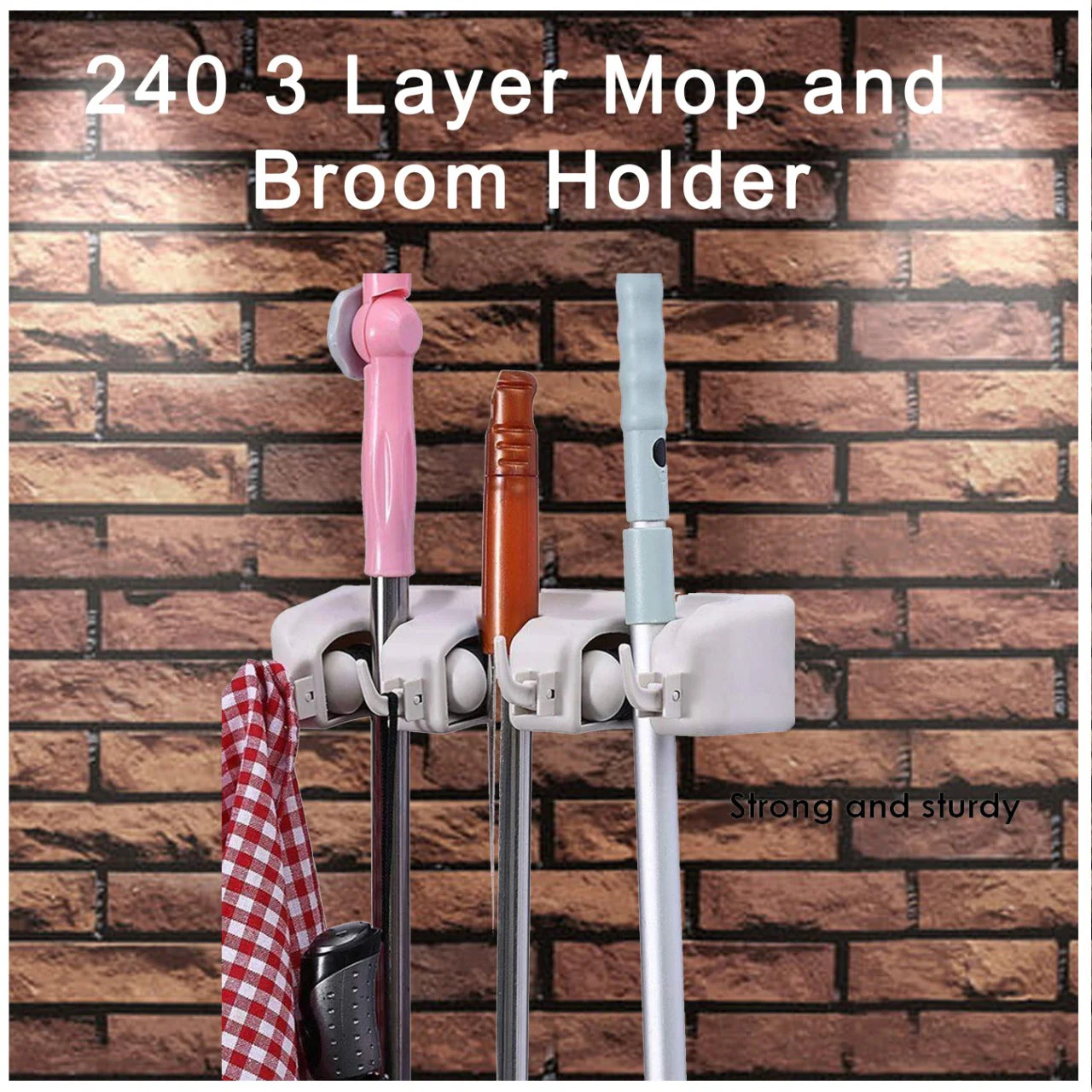 3 Layer Mop and Broom Holder - Image 4