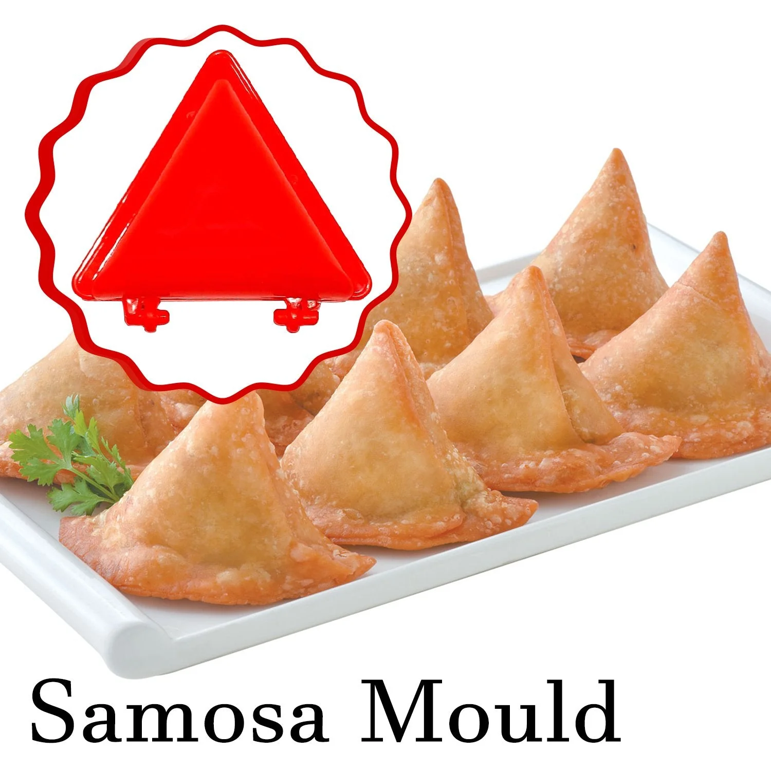 4 Pcs Plastic Red Kitchen Tool Mould Dough Press - Image 6