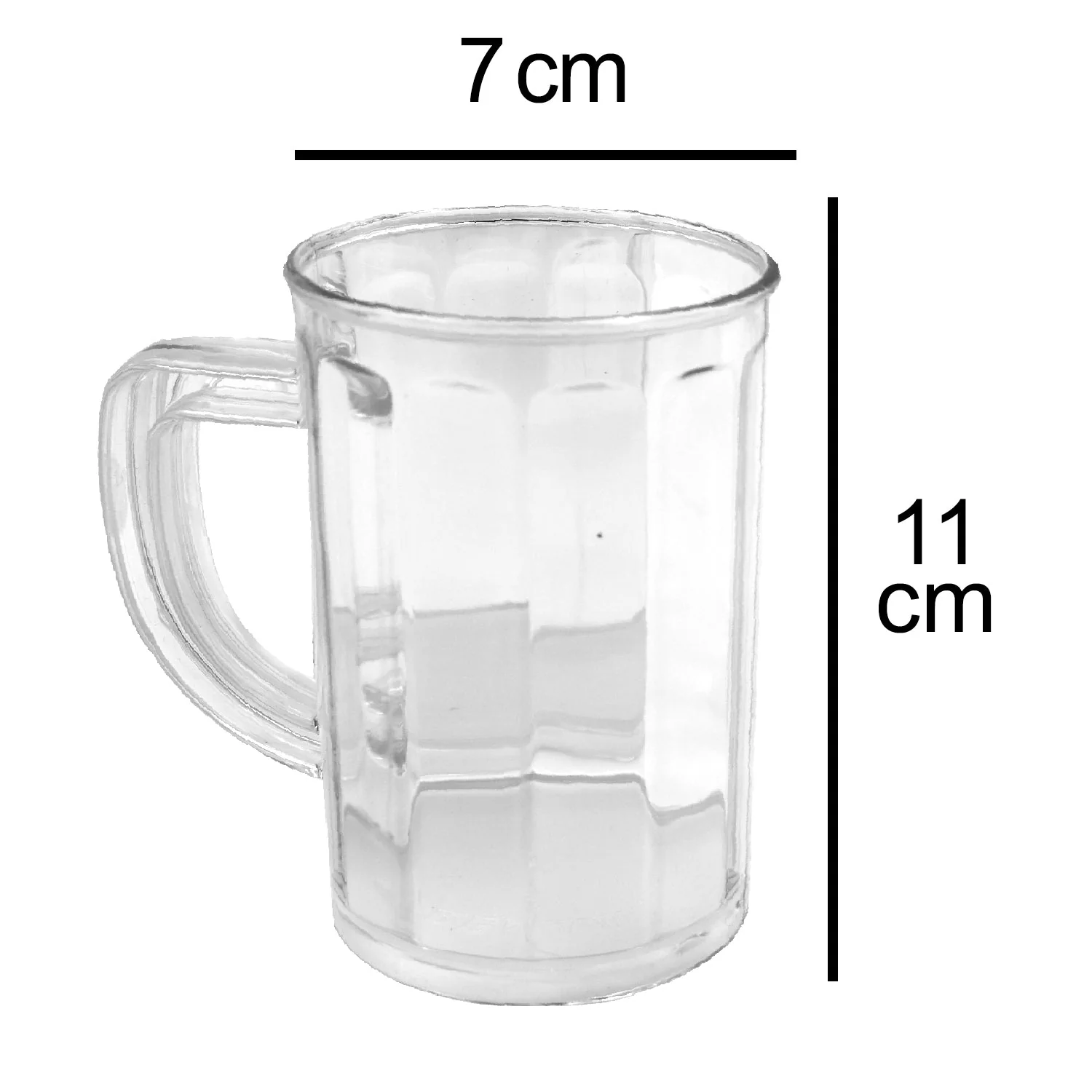 Unbreakable Drinking Plastic Type Glass Set, Beer Mug, Set of 4 PCs, Transparent - Image 6