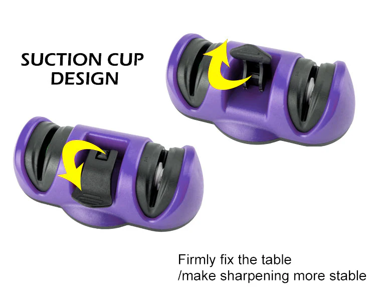 Manual Knife Sharpener 2 Stage Sharpening Tool for Ceramic Knife and Steel Knives - Image 6