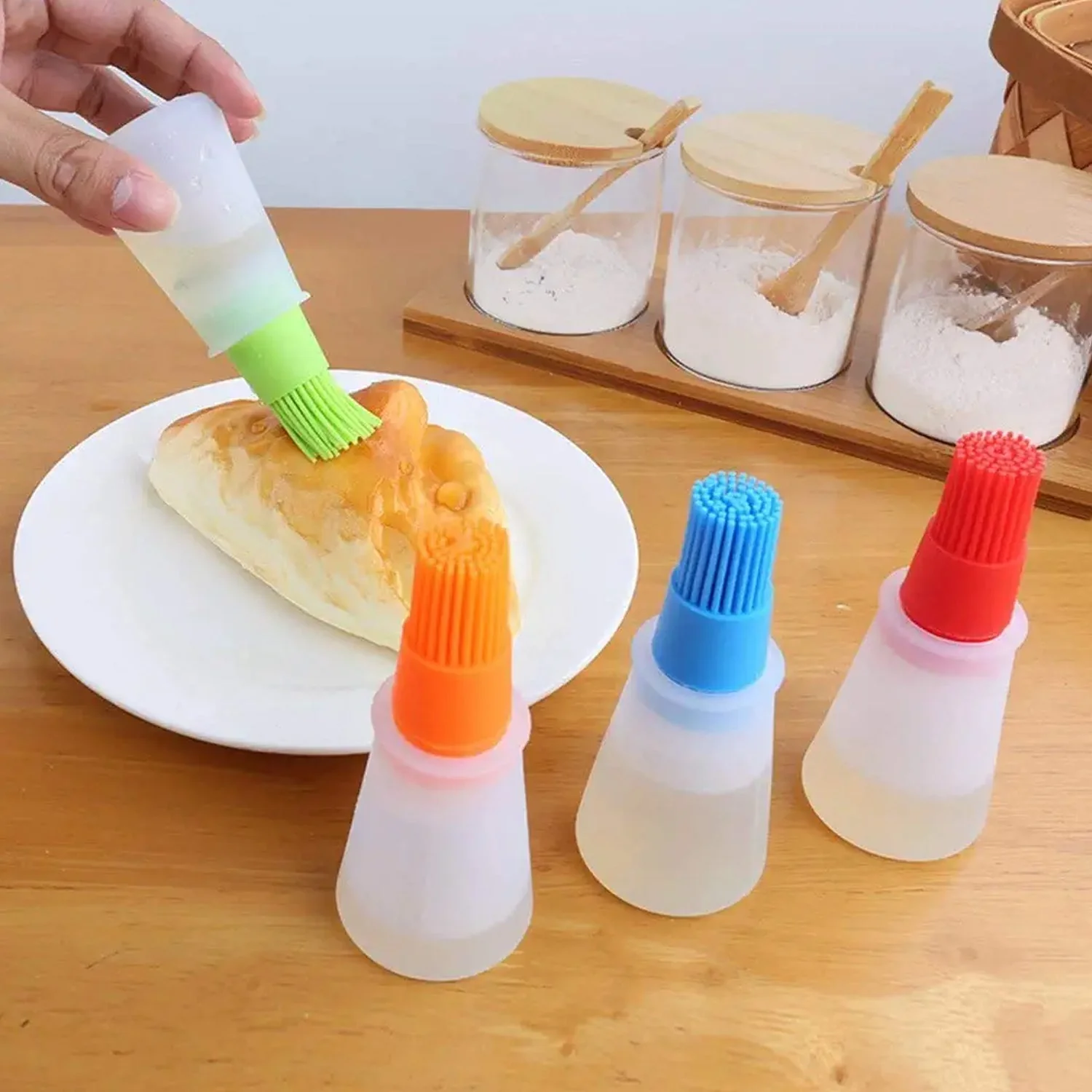 Silicone Cooking Oil Bottle With Basting Brush (Cap Not Include) - Image 12
