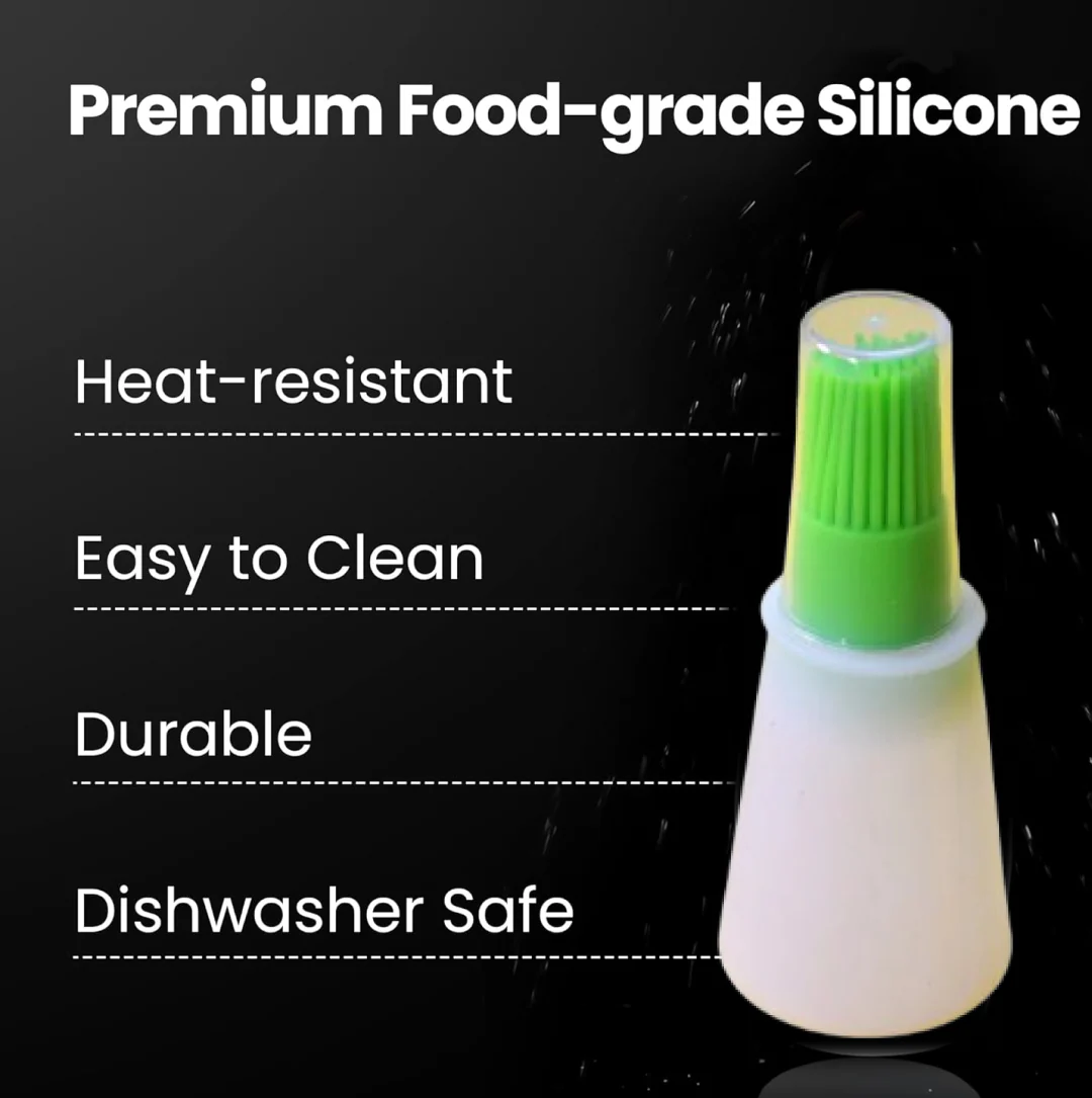 Silicone Cooking Oil Bottle With Basting Brush (Cap Not Include) - Image 5