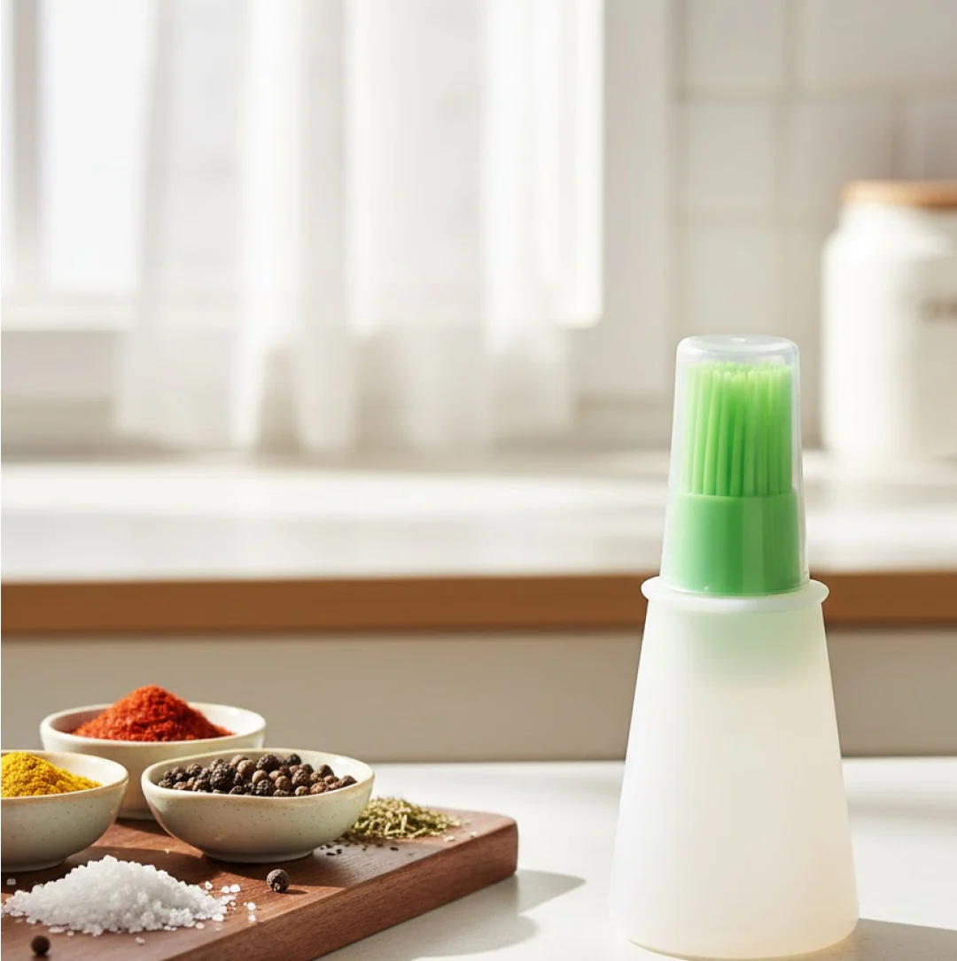 Silicone Cooking Oil Bottle With Basting Brush (Cap Not Include) - Image 7