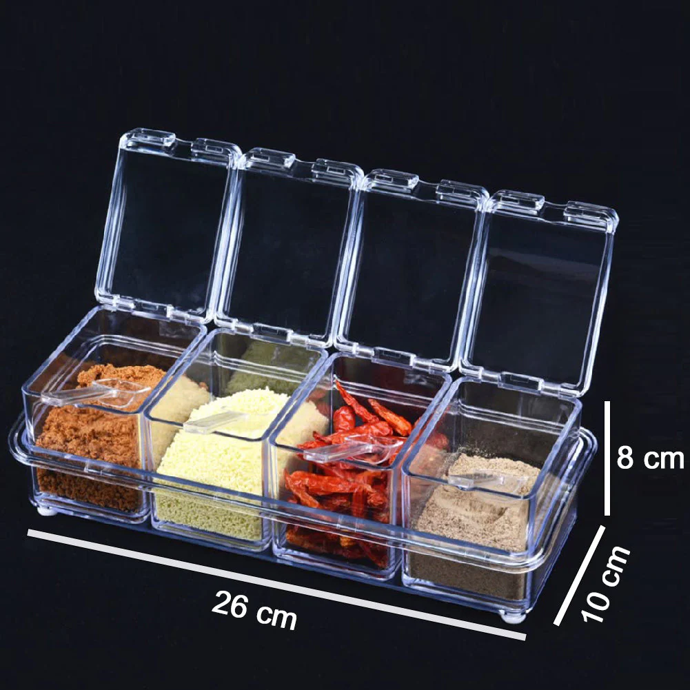 Crystal Seasoning Acrylic Box Pepper Salt Spice Rack - Image 6