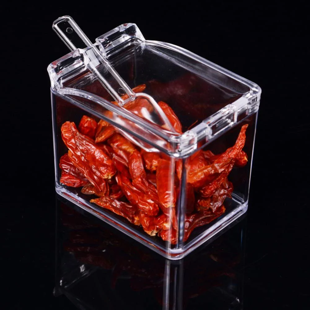 Crystal Seasoning Acrylic Box Pepper Salt Spice Rack - Image 8
