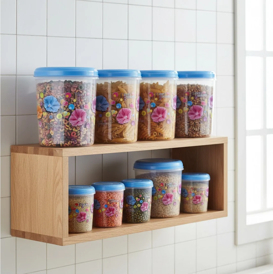 Air Tight Plastic Transparent Container Set - Image 3