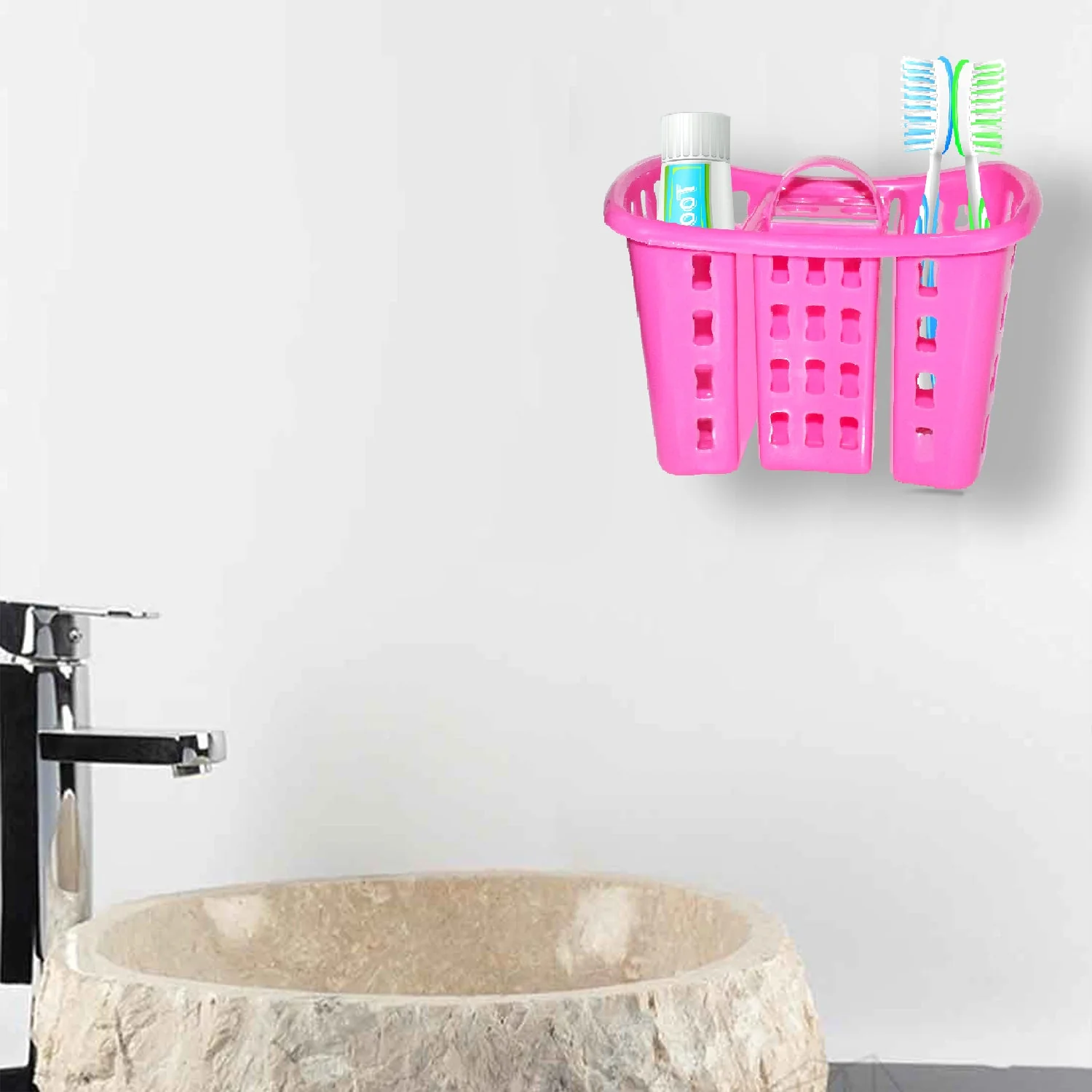 Toothbrush Toothpaste Bathroom Organizer Stand 4-in-1 Holder - Image 6