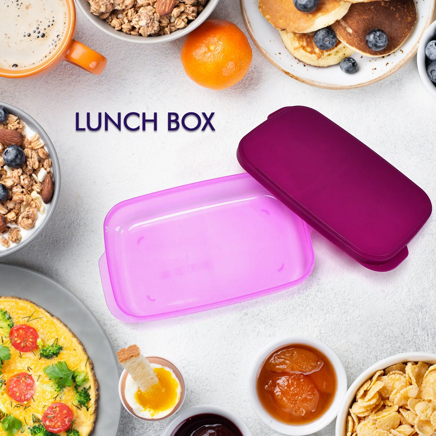 Unbreakable Leak-Proof BPA-Free Lunch Box with 2 Containers & Spoon - Image 3