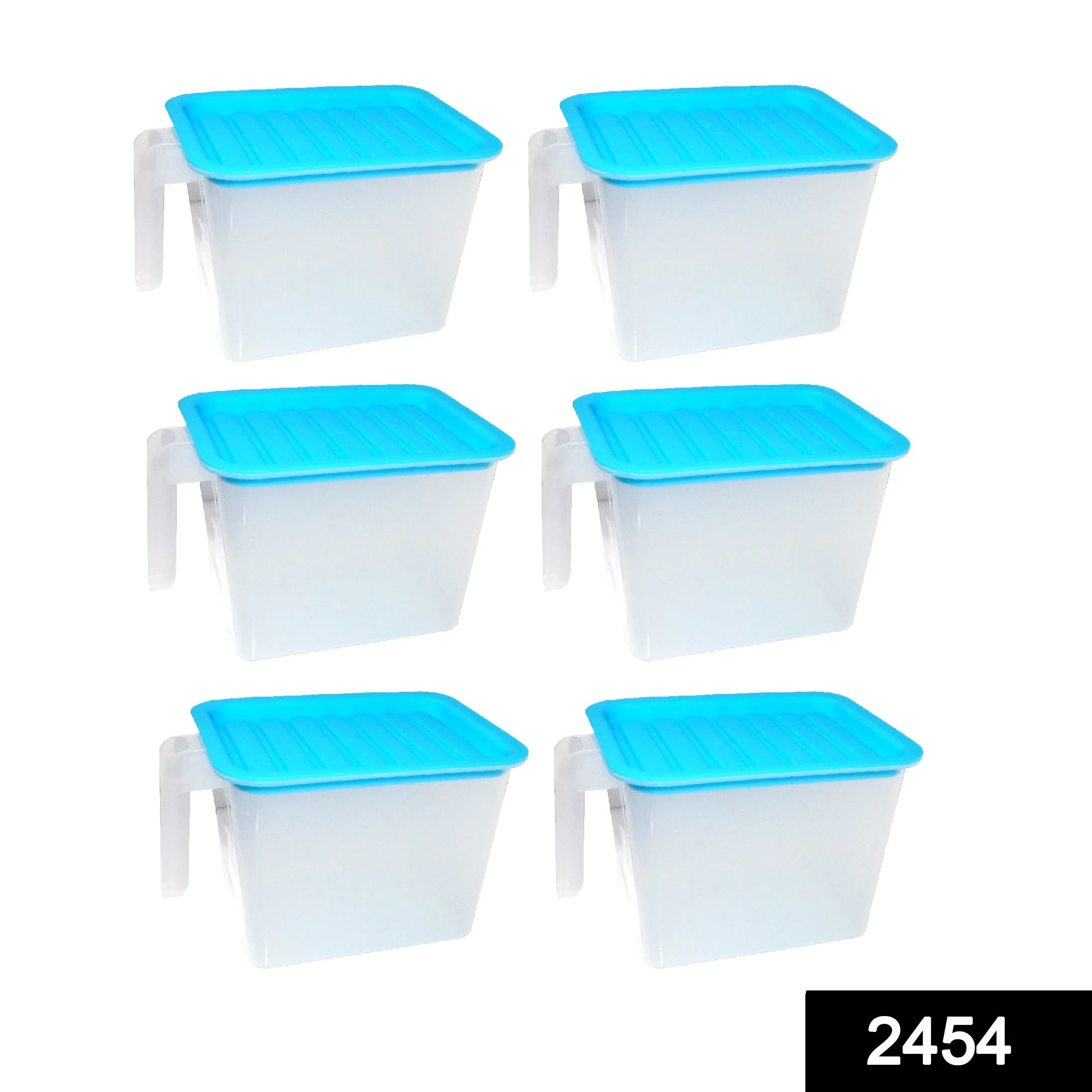 Air Tight Unbreakable Big Size 1100 ml Square Shape Kitchen Storage (Set of 6) - Image 2
