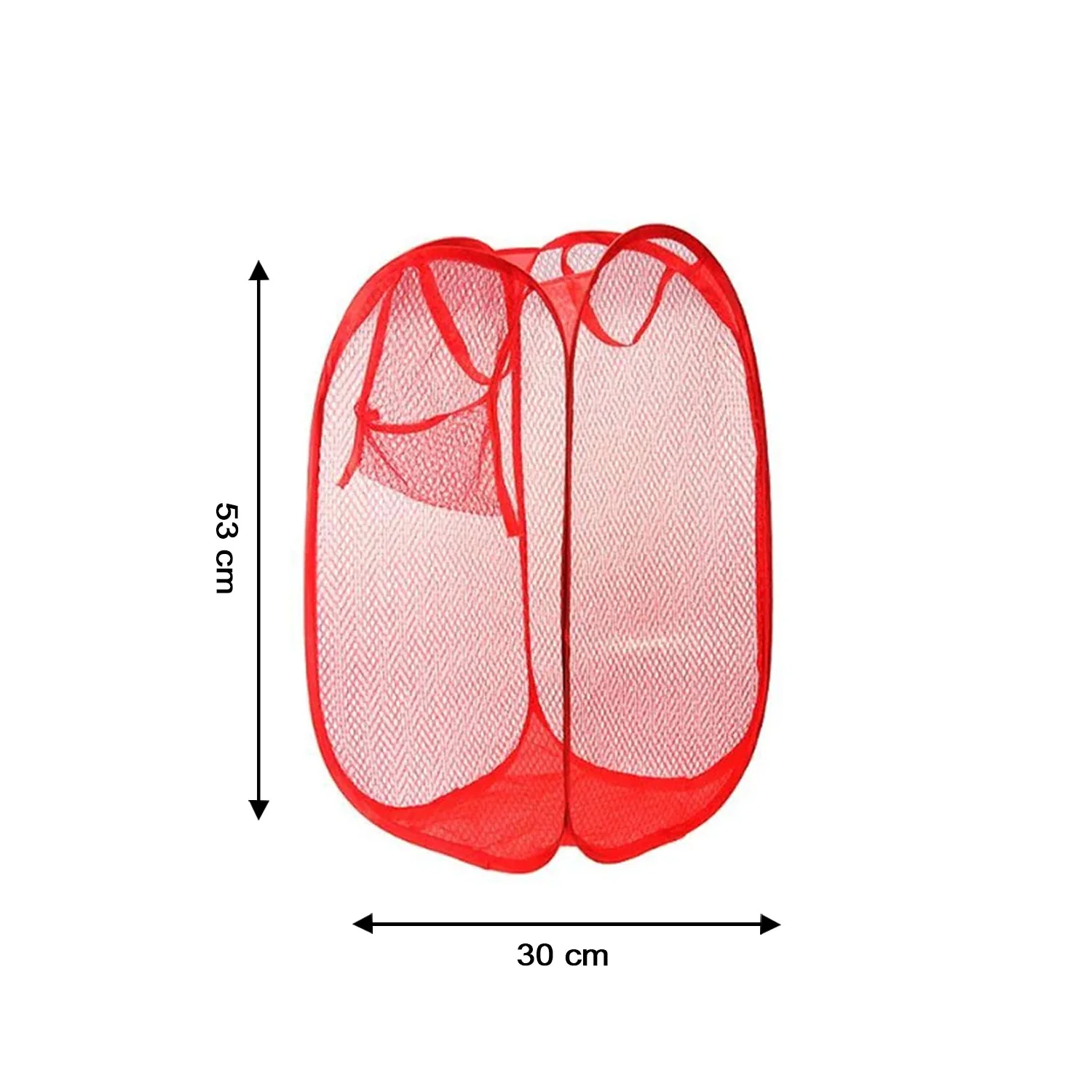 Laundry Hamper Mesh Fabric For Ventilation Foldable Storage  Up Clothes Basket - Image 5