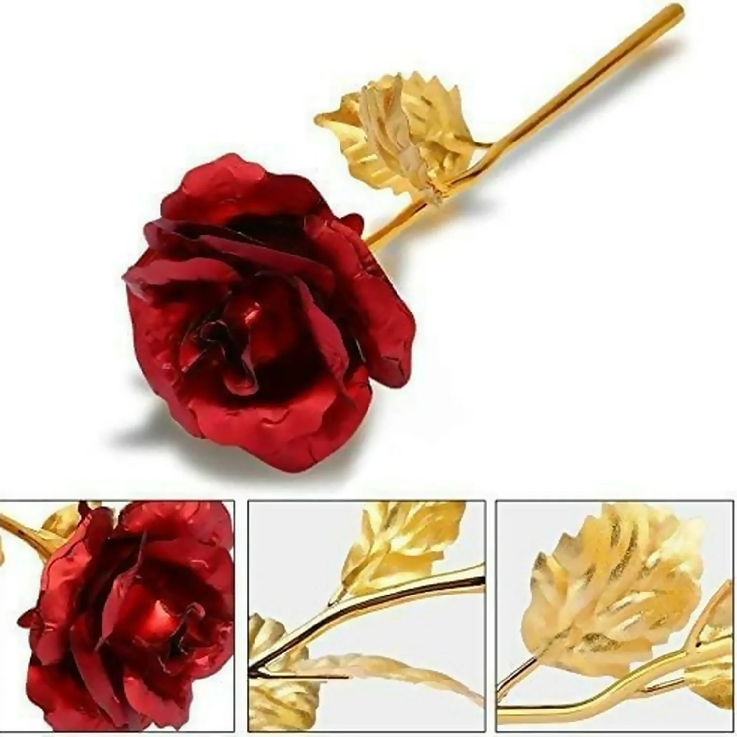 24K Gold Plated Artificial Rose for Gift - Image 2