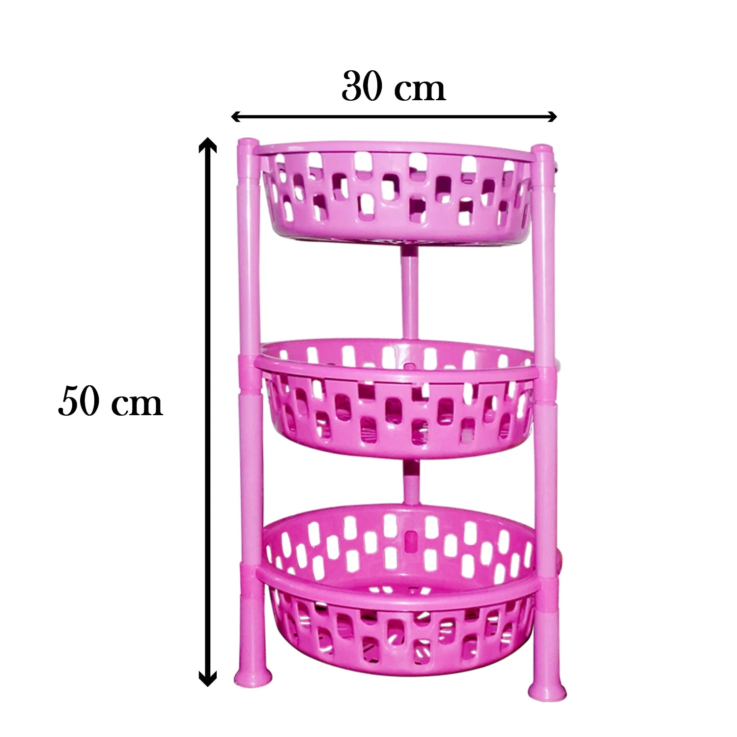 Round Multipurpose Plastic Storage Rack Organiser - Image 6