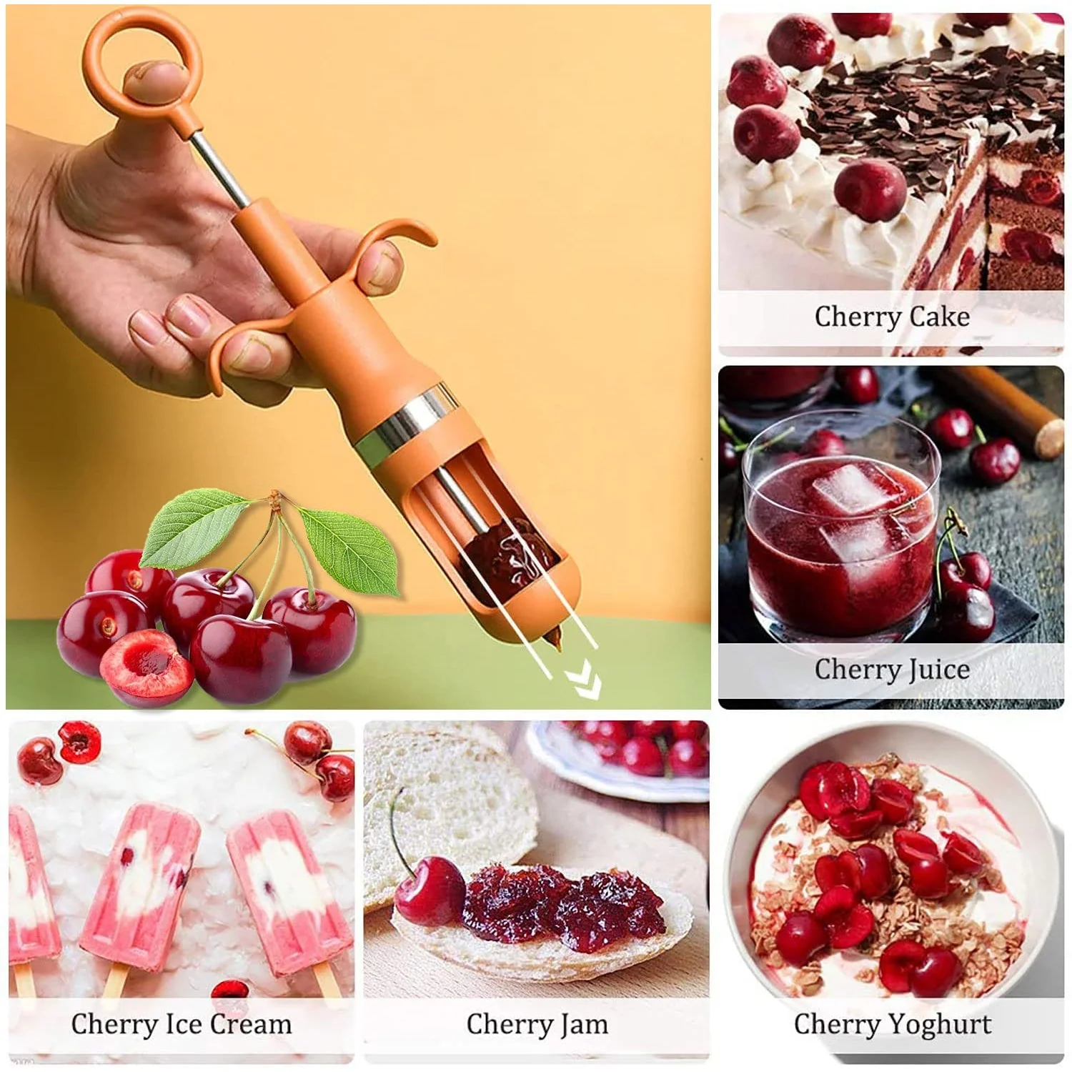 Cherry Pitter Tool, One Hand Operation Cherry Corer Pitter Remover Tool  (1pc) - Image 8