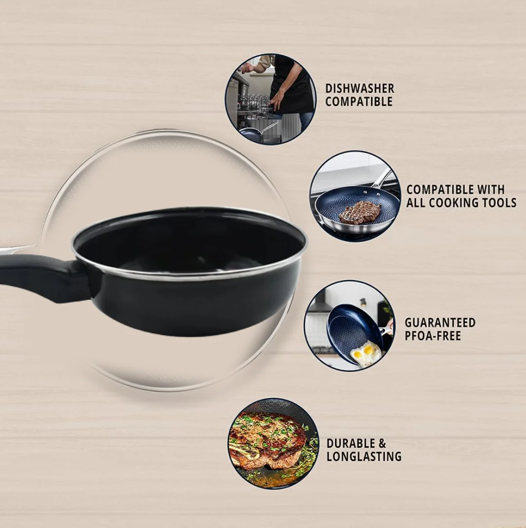 Non-Stick Gas Compatible Fry Pan Without Lid - Image 3
