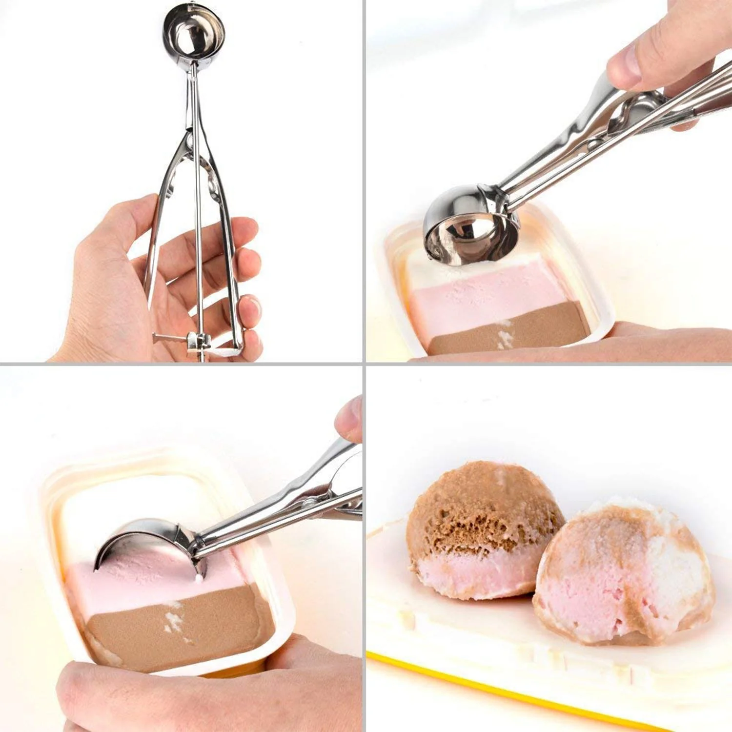 Ice Cream Serving Spoon Scooper (Stainless Steel) - Image 3