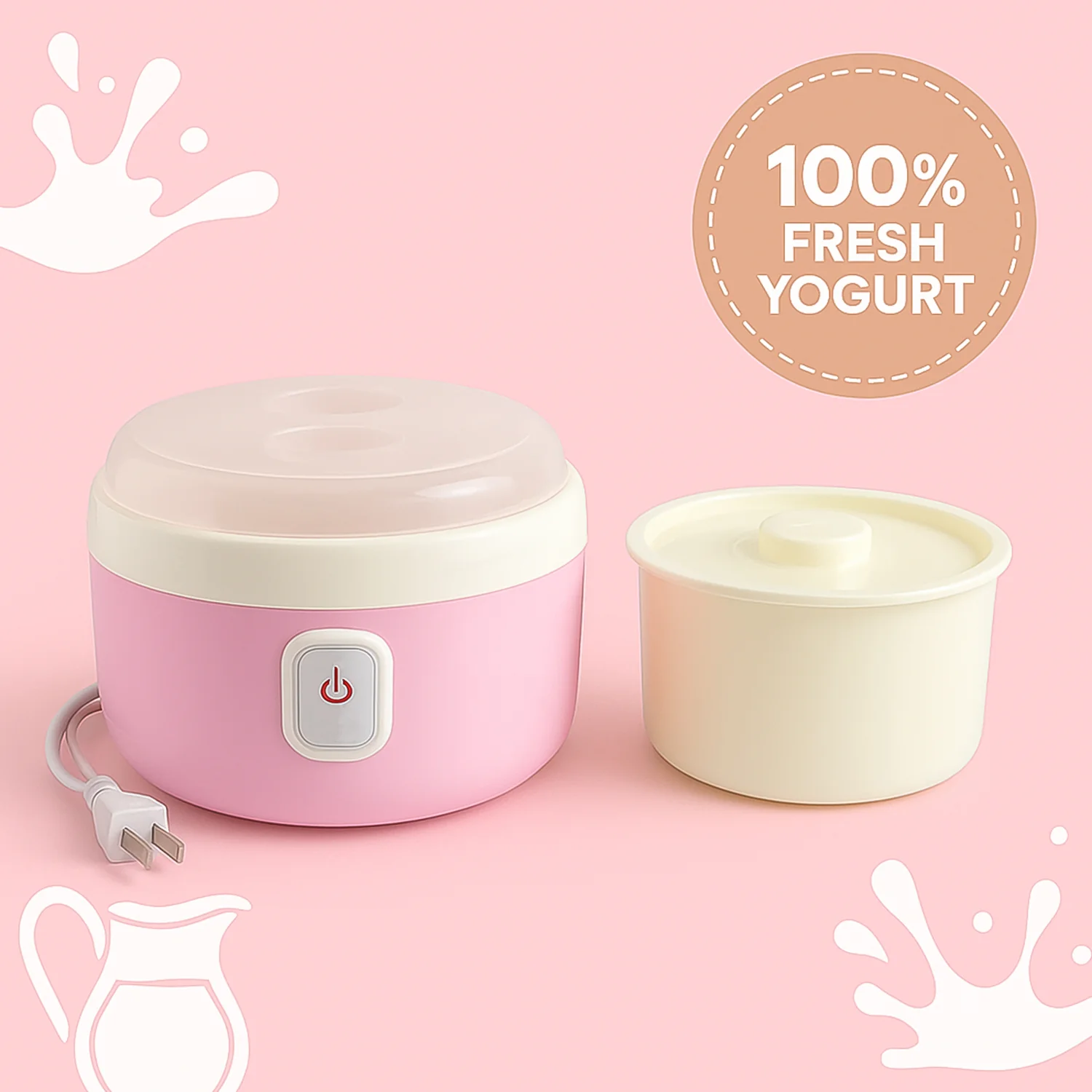 Yogurt Maker Machine, Plastic Container Electric Yogurt Maker - Image 6