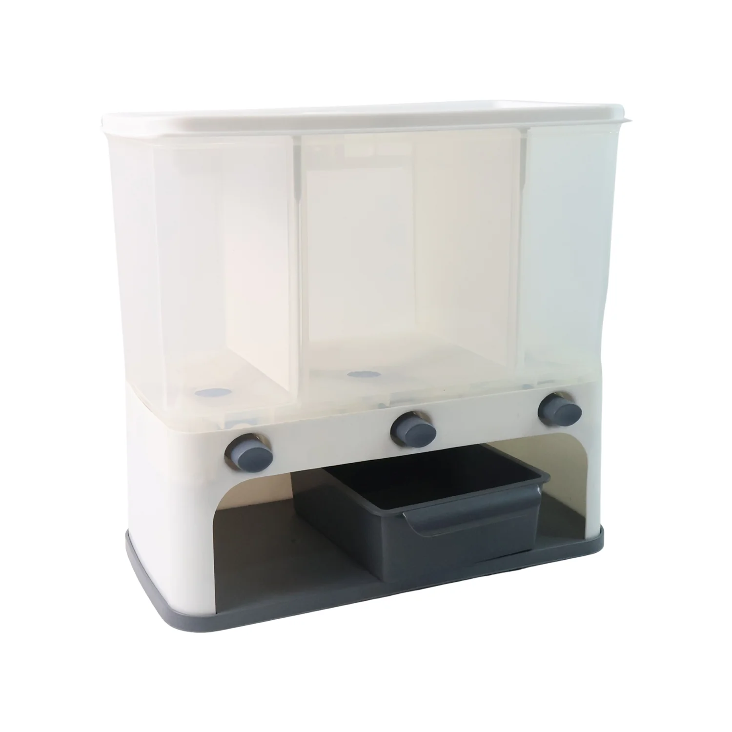 Easy Flow Cereal Dispenser for Kitchen 3 in 1 Push Button Wall Mount Container - Image 5