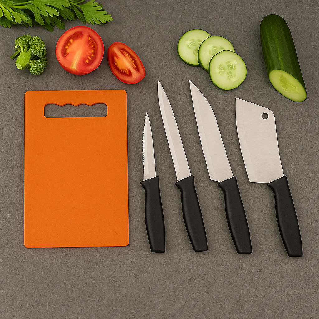 Chopping Board with Knife Set (Pack of 5) - Image 6