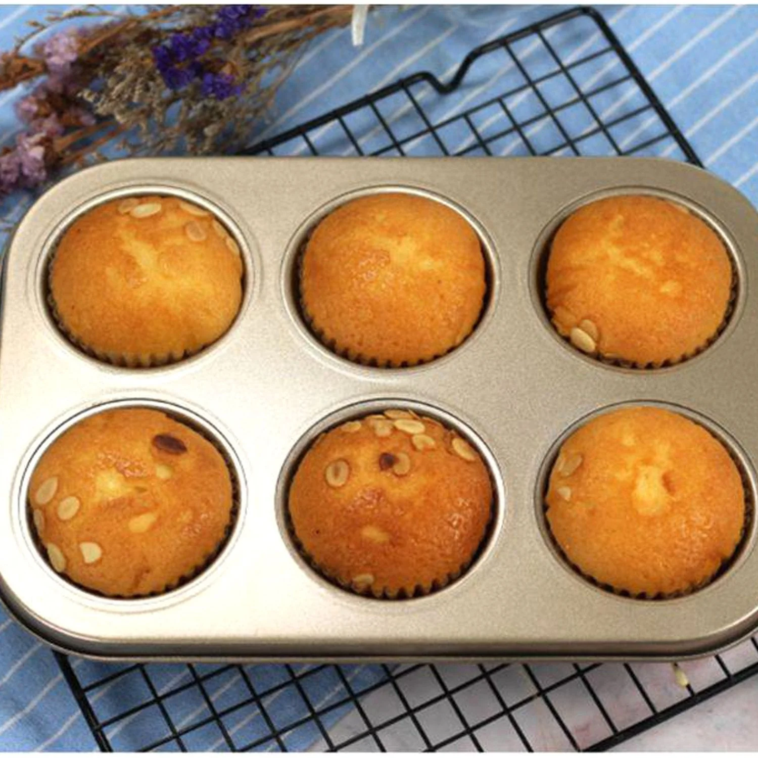 Round Shape Carbon steel Muffin Cupcake Mould Case Bakeware - Image 6