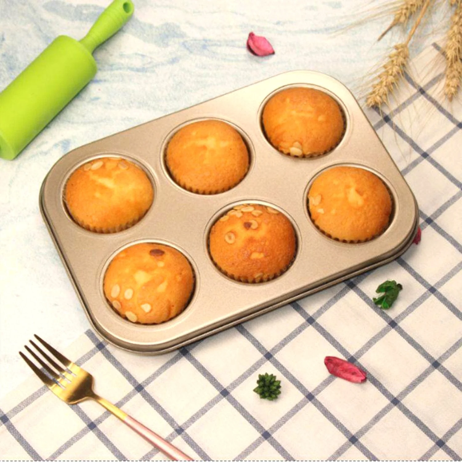 Round Shape Carbon steel Muffin Cupcake Mould Case Bakeware - Image 7