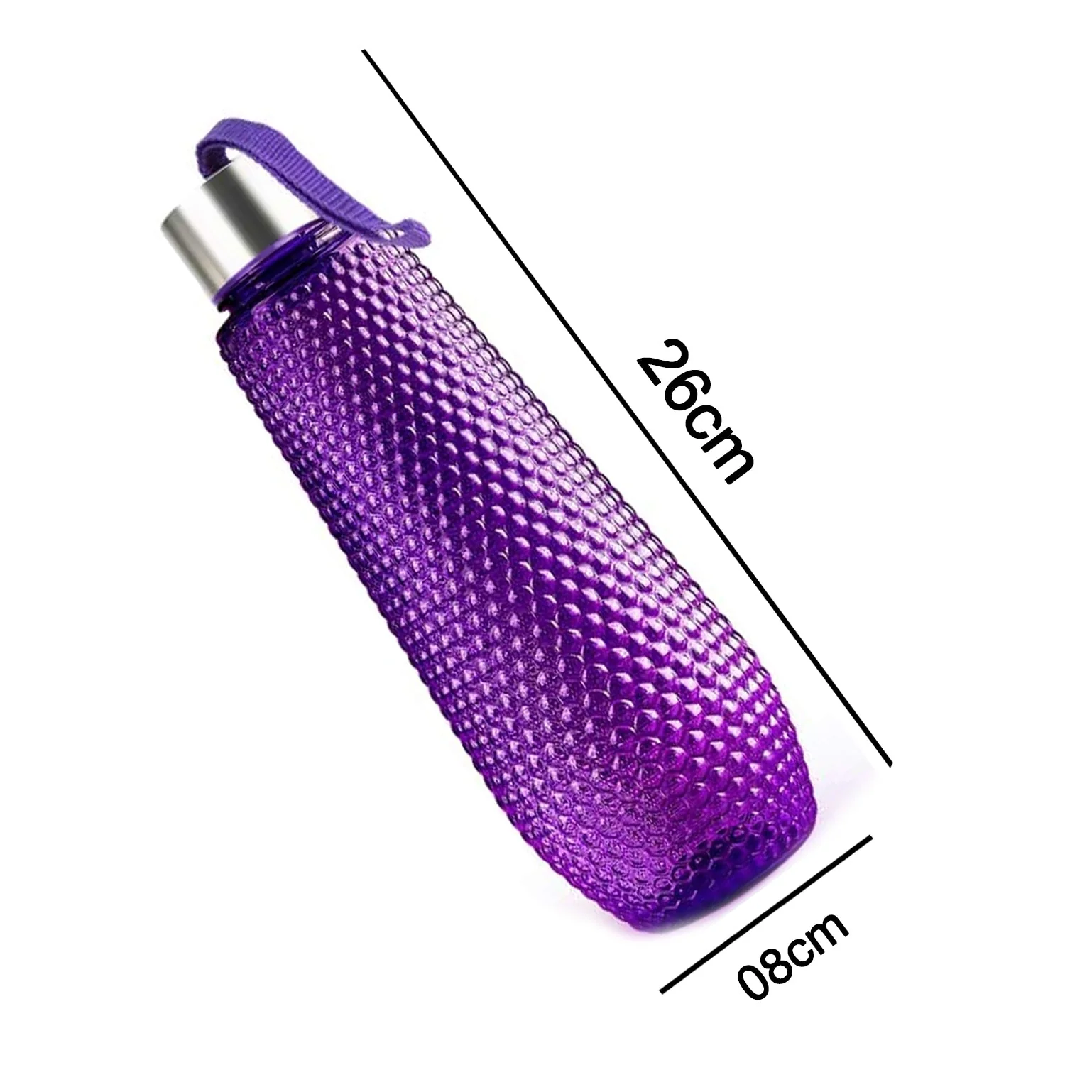 Plastic Fridge Water Bottle Set With Steel Finish Cap (3 Pieces 1 litre) - Image 5