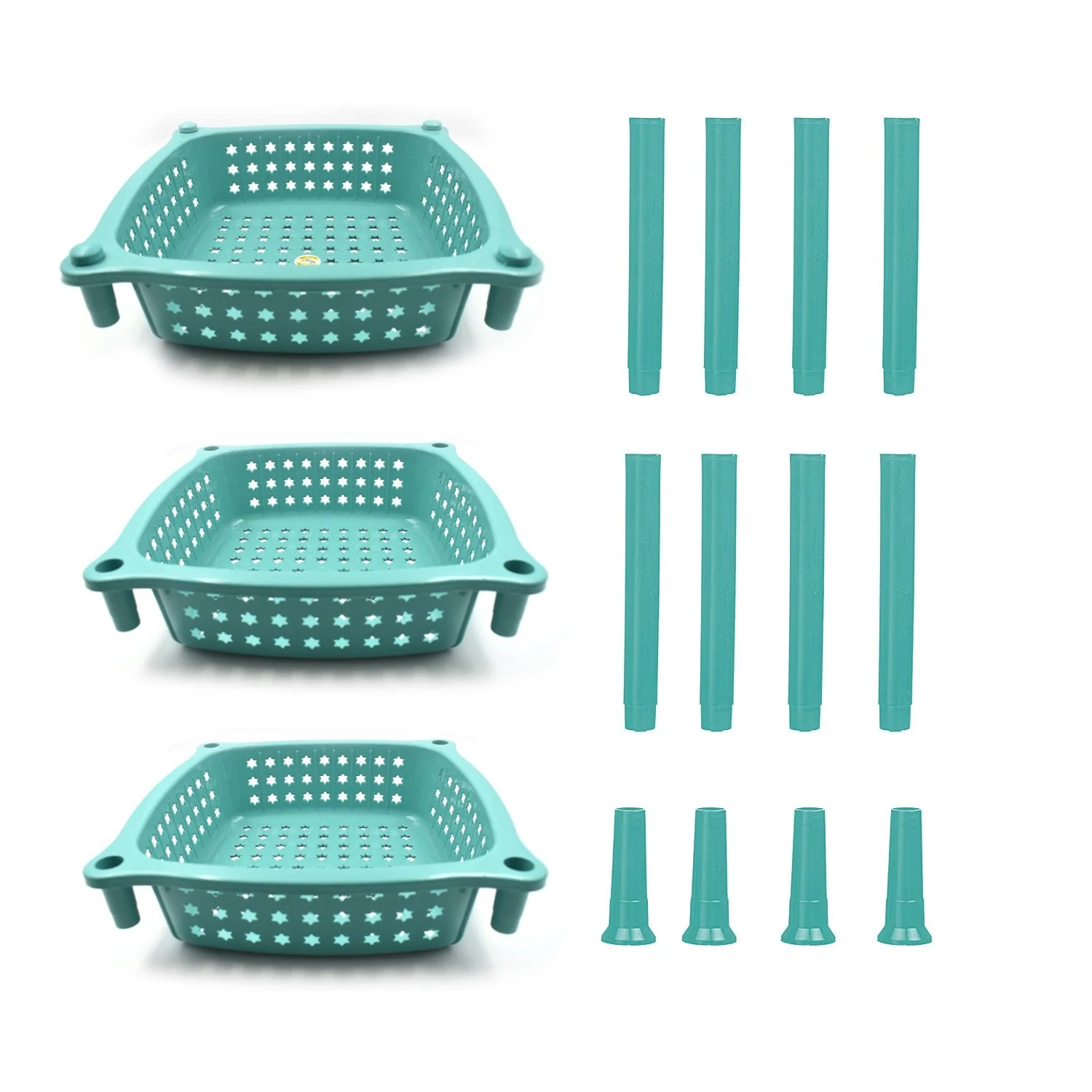 3 layer round Kitchen Trolley Basket ( MOQ :- 6 Pc) - Image 4