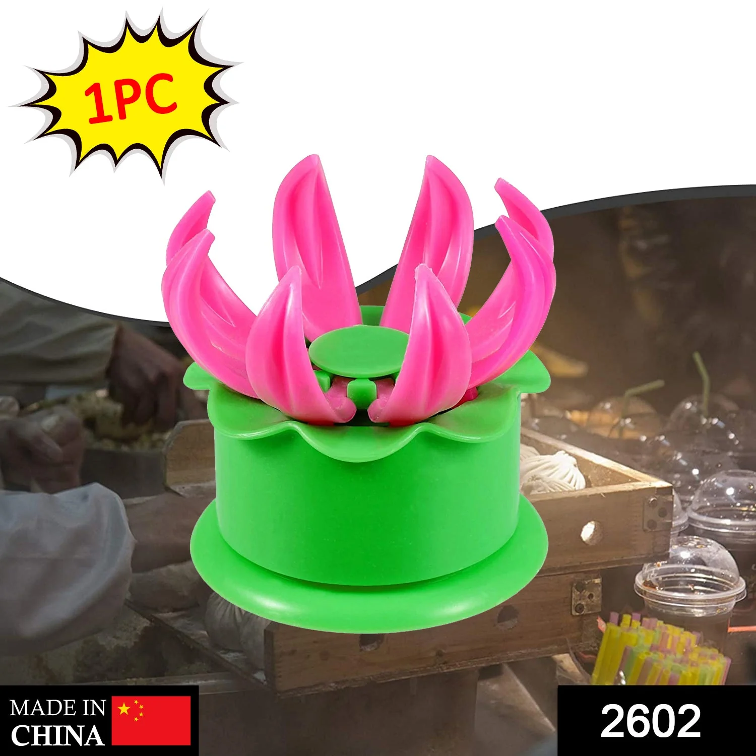 Momos Maker Plastic Mold with Filling Spoon Steamed Bun Dumpling Maker Cooking Tool - Image 2
