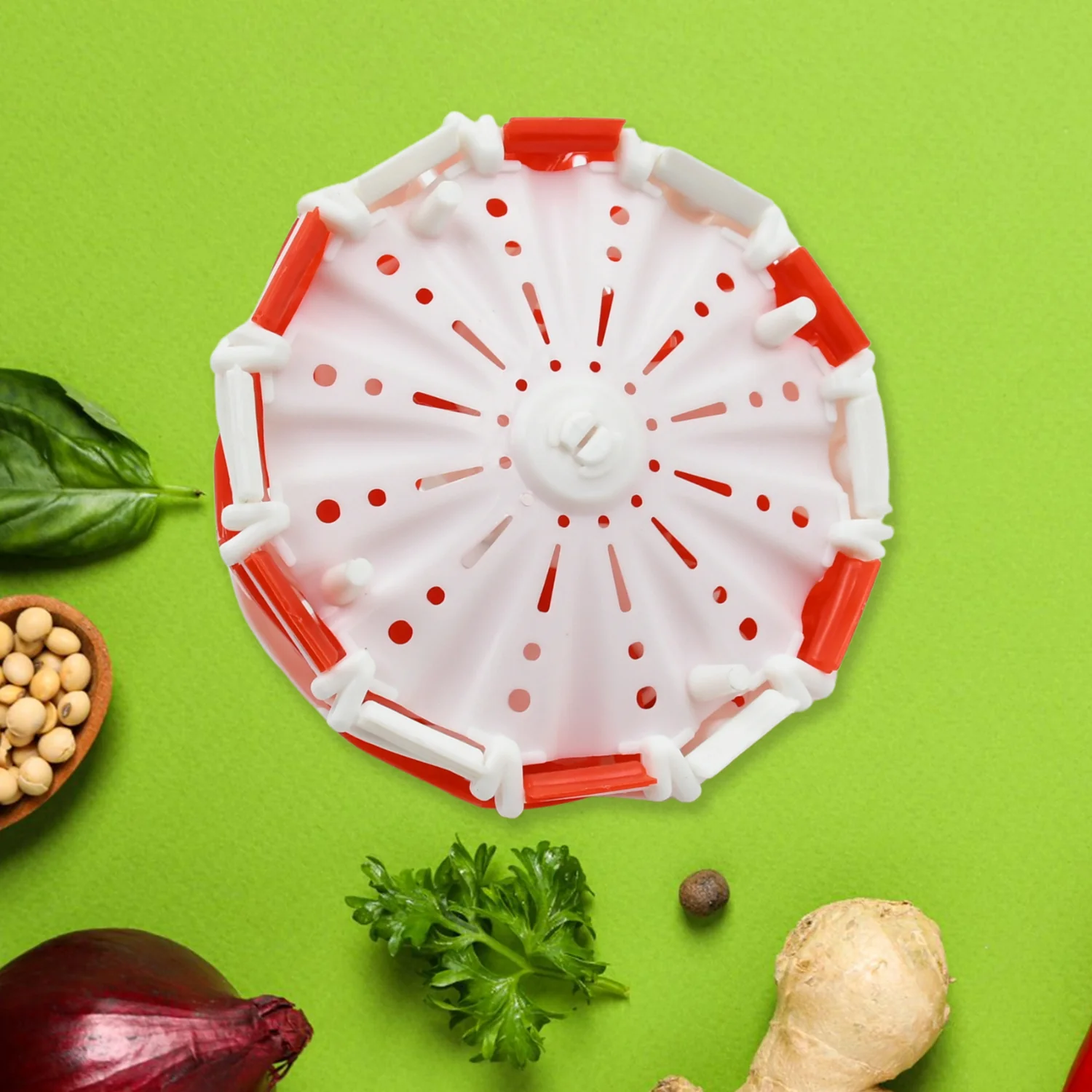 Folding Fruit Basket Hanging Stand – Lotus Shape Tray for Fruits & Vegetables (1 Pc) - Image 6