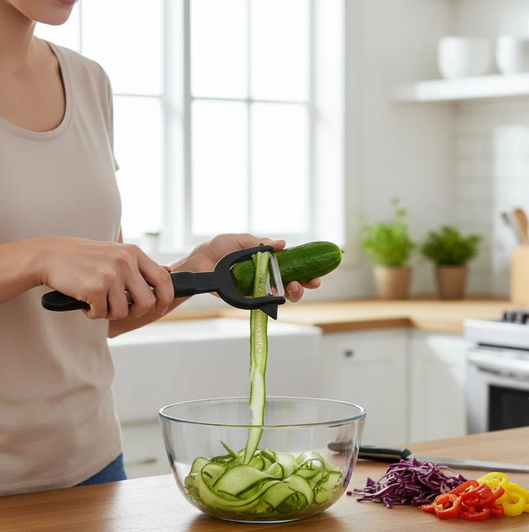 2-in-1 Double Julienne and Vegetable Peeler - Image 3