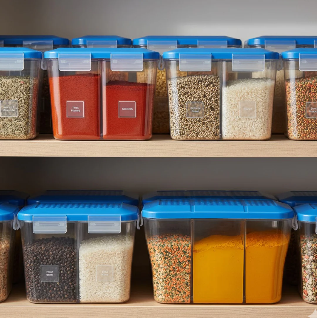 Plastic Square Storage Organiser Container (750ML Capacity) - Image 7