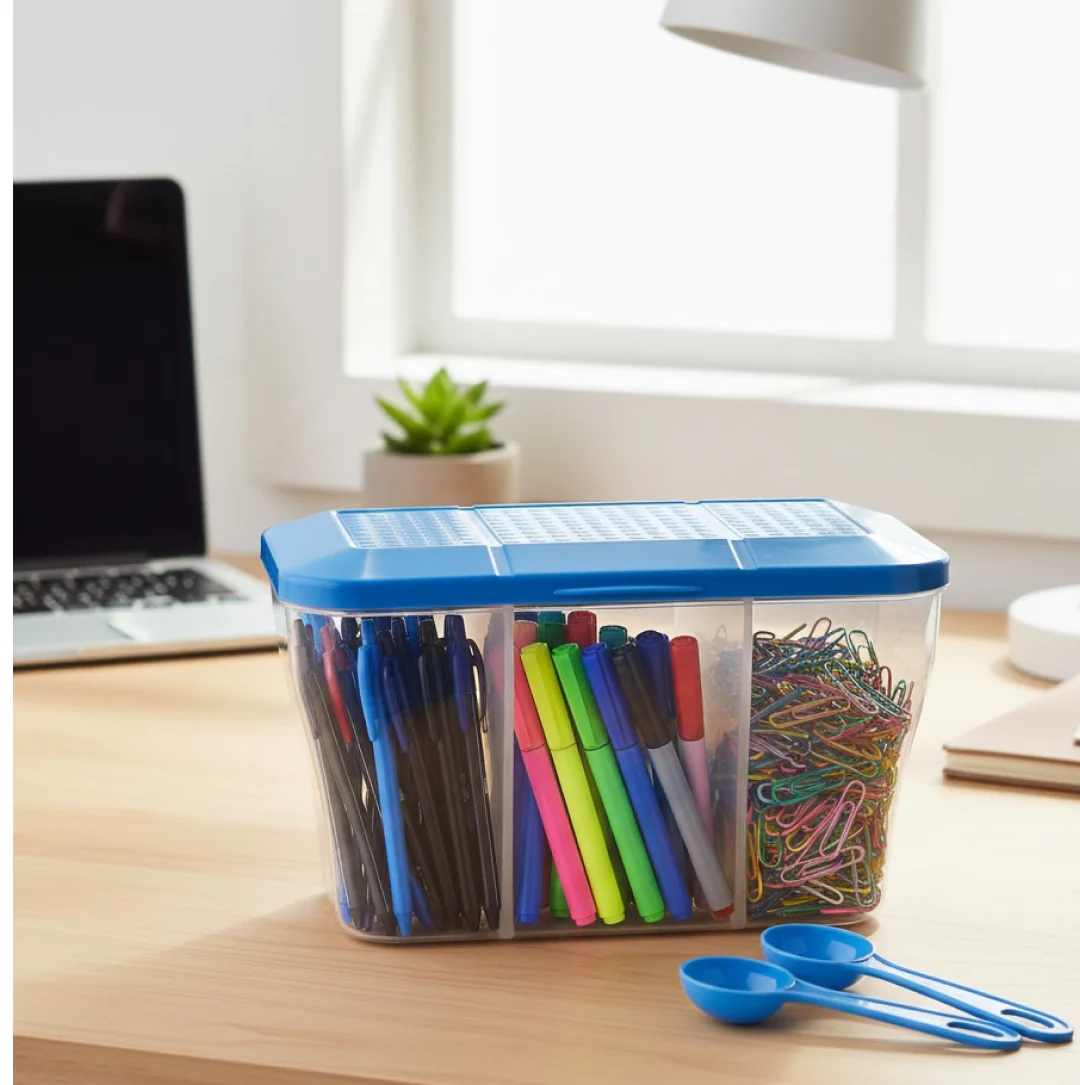 Plastic Square Storage Organiser Container (750ML Capacity) - Image 8