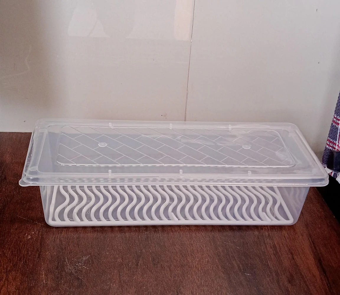Food Storage Container with Removable Drain Plate and Lid, 1500 ml (Pack of 1 Pc) - Image 10