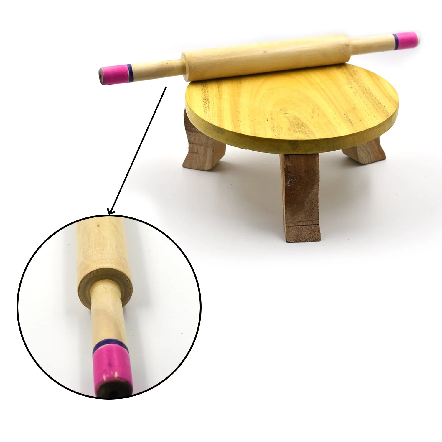 Wooden Roti Maker Belan Used Home Purposes Including Making Rotis Etc. (Belan Only) - Image 4