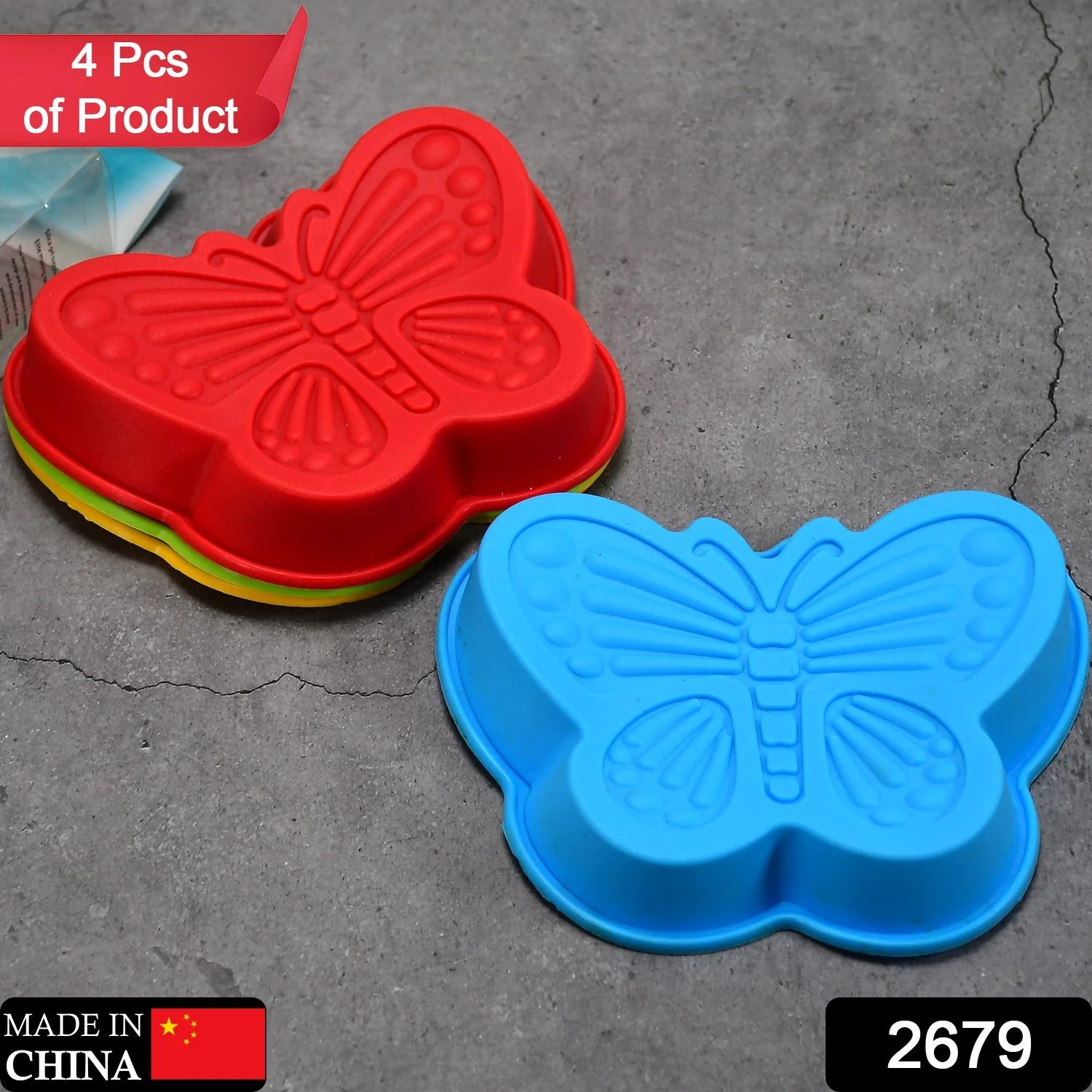 Butterfly Silicone Baking Cups – Reusable Moulds for Desserts (4 Pc) - Image 2