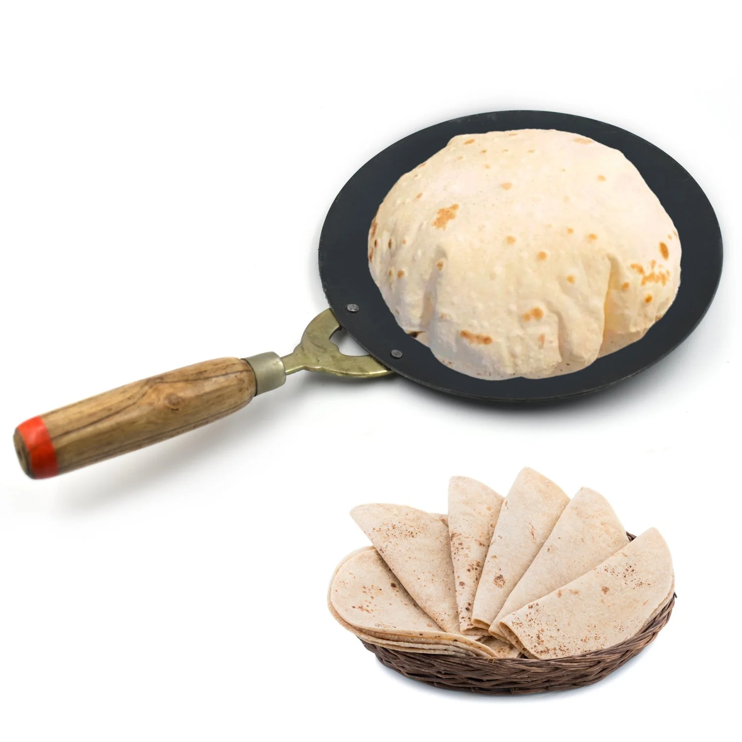 Wooden Handle Roti Tawa used in all household - Image 4
