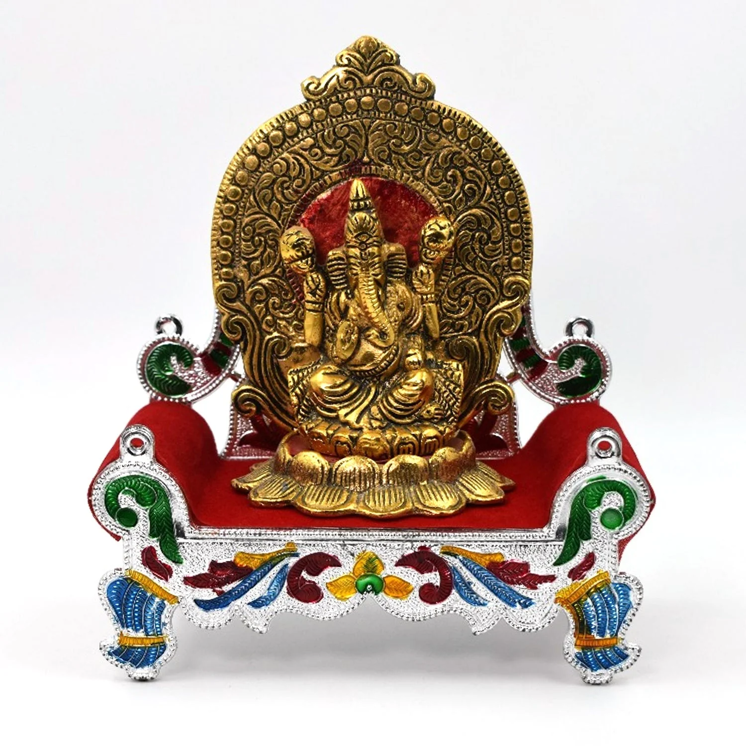 Bal Gopal Sihasan Throne - Large Decorative Stand for Home Temple Deity Display - Image 4