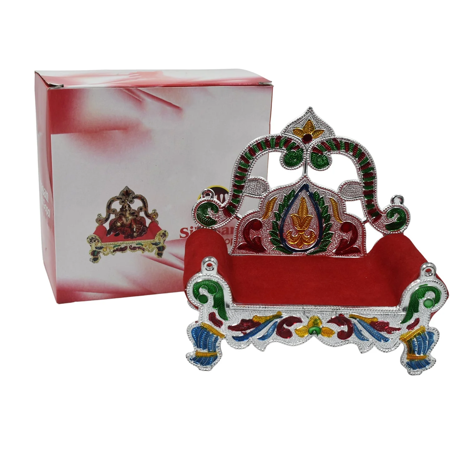 Bal Gopal Sihasan Throne - Large Decorative Stand for Home Temple Deity Display - Image 6